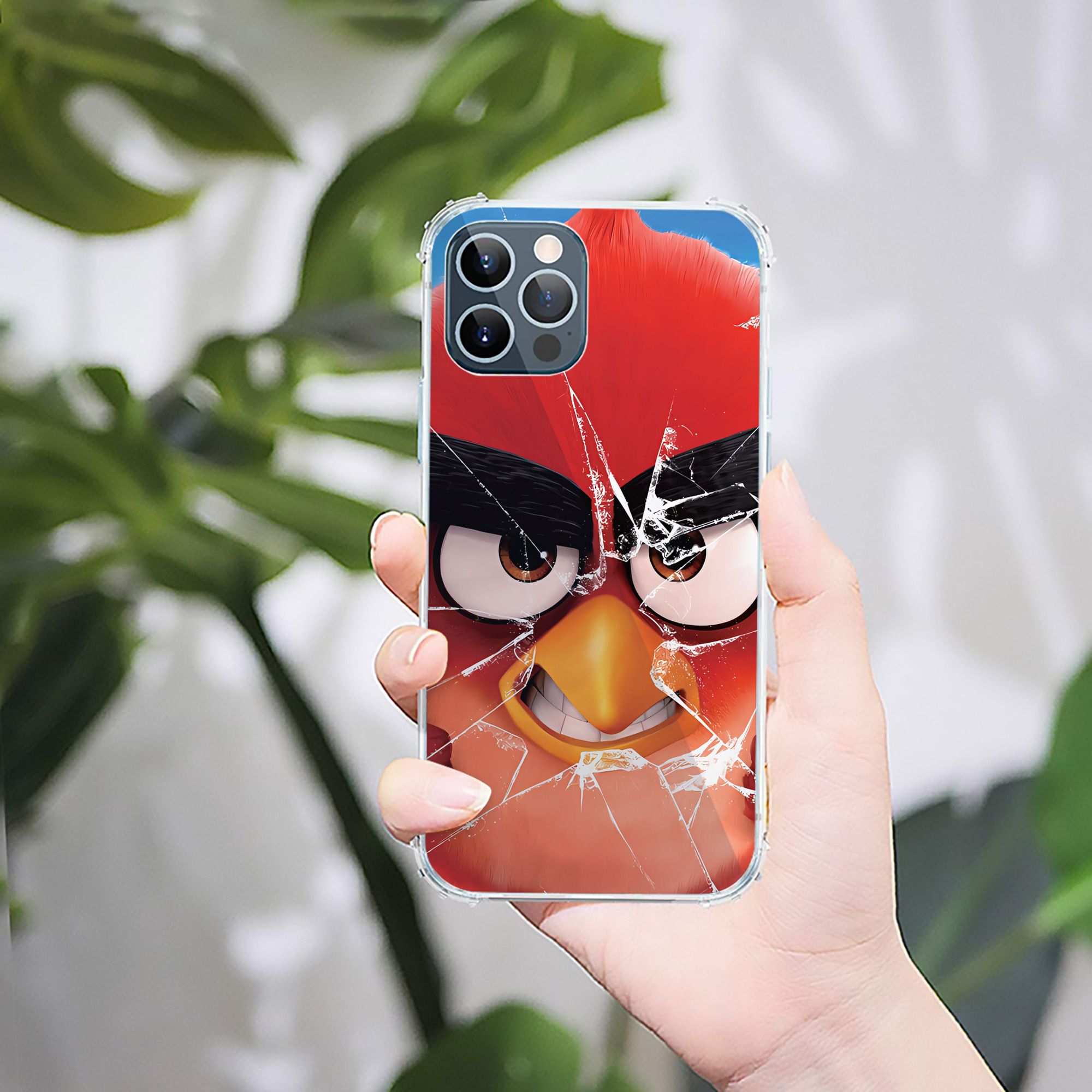 （画像用） Angry Birds アングリーバード 【iPhone 12シリーズ対応】透明スマホケース（クリアソフトケース）